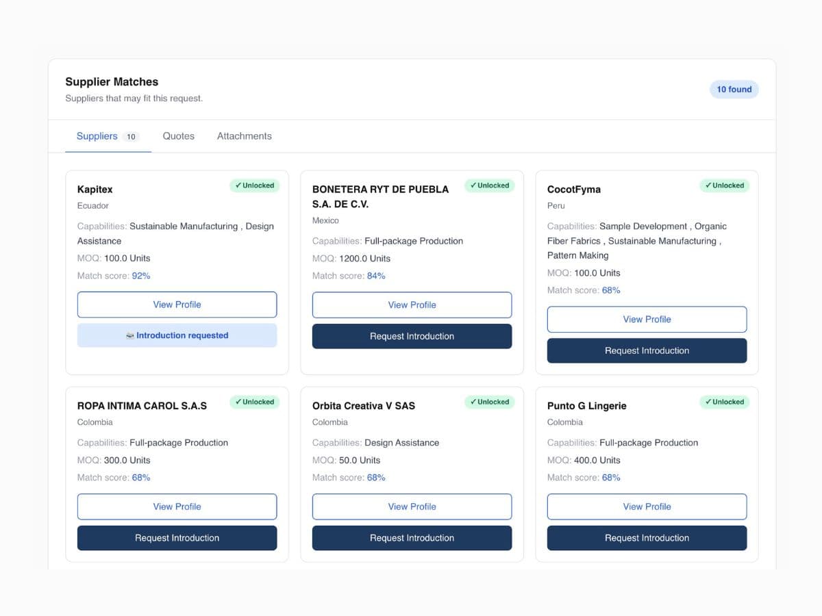 AI finds matching suppliers